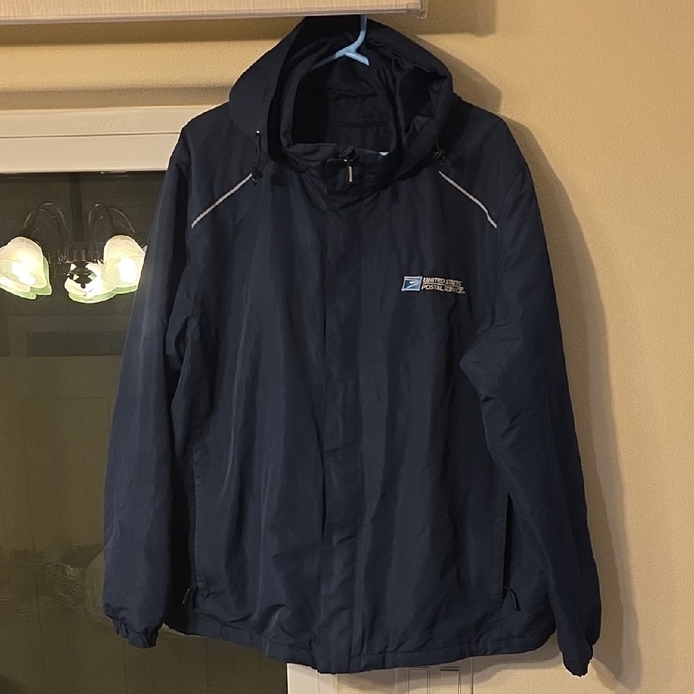 USPS United States Postal Service Offical Core365 Hooded Jacket Navy Blue